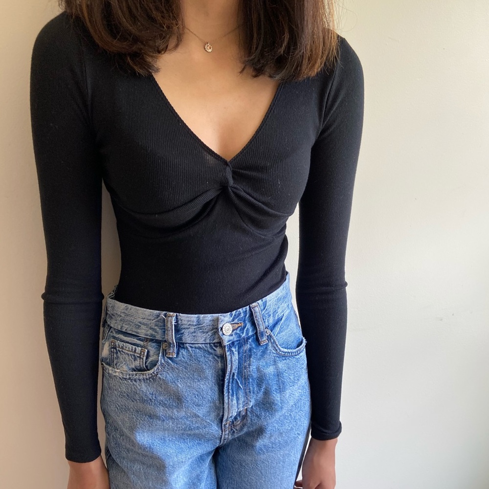 Long Sleeve Black Top